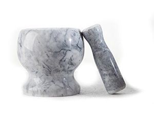 Mortero de mármol de gran tamaño, profesional, para moler especias, hierbas, ajo, jengibre, para uso en la cocina. - Product Image 2