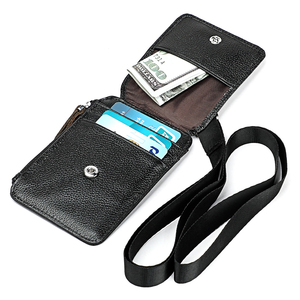 Wholesale Thin PU Leather Wallet <b>Men</b> Minimalist Card Holder Small Purse OEM Custom Slim Front Pocket Leather Wallet RFID Custom - Product Image 4