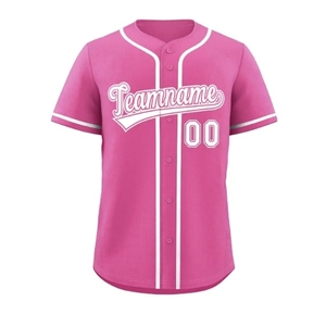 Premium Best Selling Solid Color <b>Baseball</b> Jersey Front Half 100% Polyester Breathable Quick Dry Custom Design Team Wear Unisex - Product Image 3