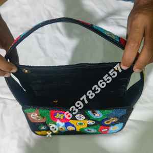 Bolso de Hombro Multicolor con Cuentas, Bolso Cruzado Bordado a Mano para Mujer, Bolso de Noche con Cuentas de Cristal, Moda para Bodas y Fiestas - Product Image 4