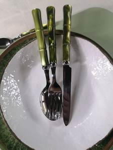 Juego de cuchillos para queso hechos a mano con mango de resina, rebanador de queso de acero inoxidable, cuchillos para servir, aptos para lavavajillas y microondas, utensilios de cocina - Product Image 4