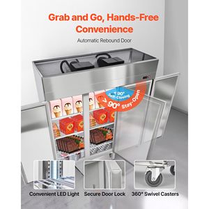 "71.65" Width 50.2 Cu.ft Upright <b>Freezer</b> with 3 Doors & Auto Defrost 12 Adjustable Shelves-Commercial/ Household Use" - Product Image 5
