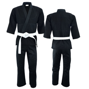 Uniforme de Karate Negro, 100% Algodón, Transpirable, Corte Regular, Unisex para Adultos, Ropa de Artes Marciales, Antibacteriano, Duradero - Product Image 6