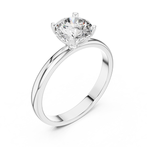 Anillo de Diamante Moissanita de Corte Redondo en Plata de Ley 925 de Lujo, Fabricante de Joyería Personalizada al por Mayor - Product Image 4