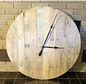 Rustic Wooden Round Wall <b>Clock</b> Quartz Analog Silent Design Living Room Decor Handmade Wood <b>Clock</b> - Product Image 5