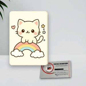 Cute Cat Rainbow Design Eyelash <b>Box</b> Rectangle Cardboard Lash <b>Storage</b> Packaging Beauty <b>Tool</b> For Twizer Eyelash Extension Plate - Product Image 2