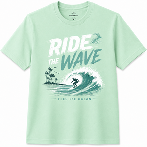 Camiseta de Manga Corta para Hombre, Color Verde Oliva, Cuello Redondo, Corte Regular, Estampado de Letras con Transferencia Térmica, Ropa Casual, 100% Algodón - Product Image 1