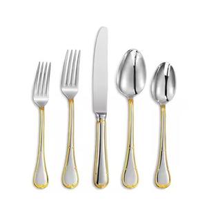 Ensemble de couverts en métal haut de gamme, cuillère, fourchette, couteau, ensemble de couverts élégants pour la cuisine et la restauration - Product Image 2