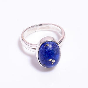 Natural <b>Lapis</b> <b>Lazuli</b> Gemstone Silver <b>Ring</b> Handmade Wedding <b>Ring</b> eternity vermeil <b>Ring</b> - Product Image 3