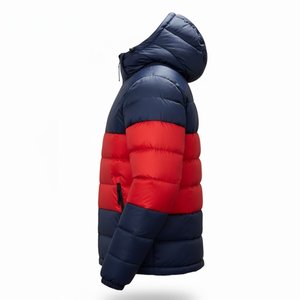 New Top Arrival Custom Design Men's High Quality Navy Blue And <b>Red</b> Down Puffer <b>Jackets</b> Breathable Hooded Bubble <b>Jackets</b> Outwears - Product Image 1