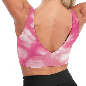 Sujetador deportivo transpirable de alta sujeción para mujer, con espalda cruzada, ideal para gimnasio y yoga, venta al por mayor - Product Image 3