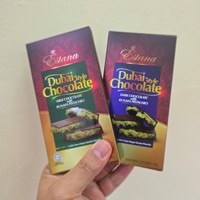Chocolate Sólido al Estilo Dubai ESTANA, Barra de Chocolate Dulce con Pistacho y Kunafa, Envoltura Individual, Paquete de 10 Unidades, 108g, 12 Meses de Duración, Venta al Por Mayor
