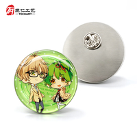 Badge personnalisé imprimé avec une fille anime, bouton mignon de personnage Chibi pour la décoration de sacs Ita et les articles de Comic Con