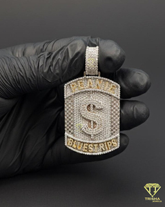 Premium Custom <b>Money</b> Bag Pendant Fully Iced With Dollar Symbol VVS Lab Grown Diamonds in 925 Sterling Silver Hip Hop Jewelry - Product Image 4