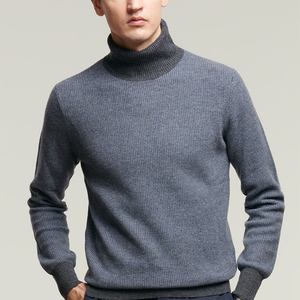 Sweater Long Sleeve Winter New Trend Contrast Color Mosaic <b>Jumper</b> Custom Turtleneck Mens Turtle Neck Sweaters - Product Image 3