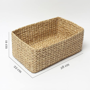 Best Selling Rattan Product Handmade Woven Serving Tray <b>Rectangle</b> Shape <b>Storage</b> Fruit Serving <b>Basket</b> Home Decoration Kitchenware - Product Image 6