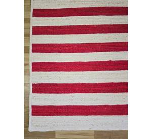 <b>Red</b> and White Striped Woven Cotton Fabric for Home Textile, Upholstery, Table <b>Runners</b> and Decorative Furnishing - Product Image 3
