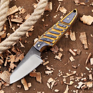 Couteau à lame fixe en acier 12C27 de qualité supérieure – Couteau tactique de chasse EDC à lame pleine longueur avec étui Pancake, équipement de survie en plein air - Product Image 1