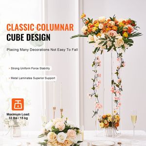10 Pezzi Colonna Acrilica Geometrica da 23,6 Pollici (60 cm) per Fiori da Matrimonio, Supporto Centrotavola per Arco da 6 Metri (20 Piedi) per Decorazioni Sceniche e Vasi Floreali - Product Image 2