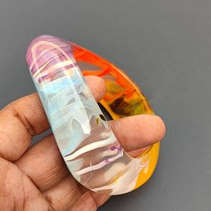 Handmade Resin Bangle <b>Bracelet</b> Wide <b>Stacking</b> Jewelry resin craft Premium resin bangle - Product Image 2