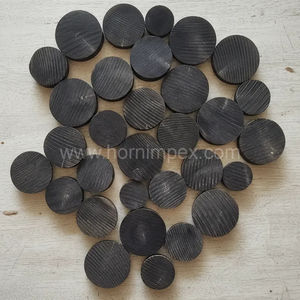 Botones de Cuerno Natural Ecológicos, Pulidos, Tallados, de Forma Moderna, Coloridos, Marrón y Negro, Hechos en India, Artesanía Única, Botón Indio - Product Image 3