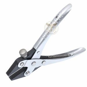 Alicates de punta plana paralela con mordazas lisas, tornillo lateral ajustable, acero de alto carbono, grado industrial, 160 mm, métricos, OEM, para fabricación de joyas - Product Image 1