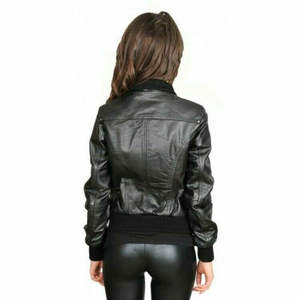 Chaqueta de Motociclista de Cuero Genuino para Mujer, Transpirable, para Invierno, con Forro de Nailon, Color Marrón, Cremallera Personalizada, OEM, Impermeable, Ecológica - Product Image 3