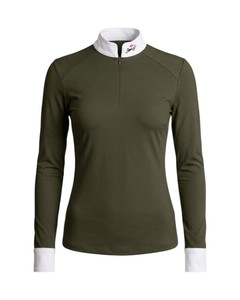 Custom Women's Equestrian <b>Mesh</b> Athletic Training Classic Moisture-Wicking Base Layer Horse Riding <b>Long</b> <b>Sleeve</b> Shirt Private - Product Image 1