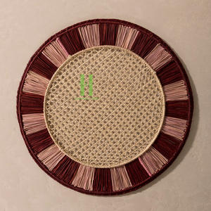 Premium New Design Eco-Friendly Bohemian Style Seagrass Charger <b>Plate</b> <b>Mats</b> Pads 35cm Diameter Home Decoration Wholesale Vietnam - Product Image 3