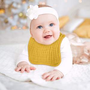 Bavoirs en mousseline réutilisables 100% bambou, essentiels au quotidien - Product Image 3