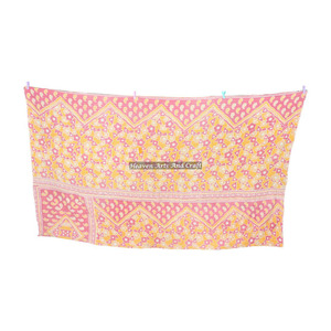 Three Five Seven Layer Reversible Kantha Quilt Indian Reversible Hand <b>Stitched</b> Heavy <b>Throw</b> Old Sari Blanket Patch Work Heavy - Product Image 1