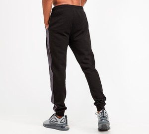 Ensemble de survêtement noir pour homme à manches longues, col montant, pantalon de jogging sportif avec poches latérales, séchage rapide, idéal pour l'automne - Product Image 3