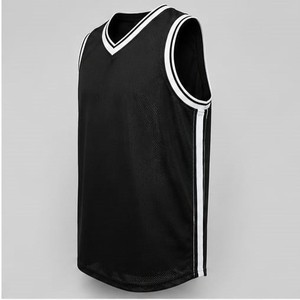 Maillot de basket-ball unisexe en maille noire sans manches, col rond, respirant, en polyester, coupe régulière pour adultes, toutes saisons - Product Image 6