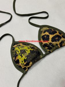 Conjunto de Bikini Sólido a la Moda para Mujer |   Traje de Baño Personalizado de Dos Piezas con Diseño Frontal |   Proveedor OEM de Ropa de Playa Transpirable de Secado Rápido en Spandex/Poliéster - Product Image 2