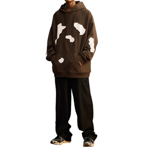 Sudadera con capucha de invierno de forro polar con cremallera, 100% algodón, lavado ácido, parche personalizado, aplique, bordado, diseña tu texto/logotipo, secado rápido - Product Image 6