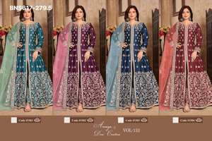 Fournisseur indien de salwar kameez en soie artificielle et santoon, aux couleurs éclatantes et au travail de miroir véritable, pour des tenues de festival magnifiques. - Product Image 6