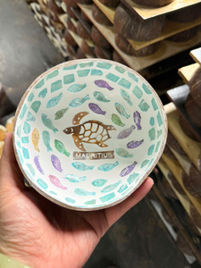 Cuenco Decorativo de Alta Calidad, Sostenible, de Mosaico de Perlas y Cáscara de Coco, Ecológico, para Decoración del Hogar, Venta al Por Mayor - Product Image 3