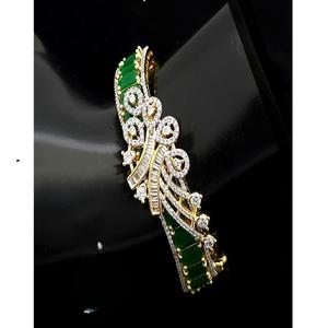 Bracelet de créateur de qualité supérieure, finition or blanc, ouvrable, pour femmes et filles, collection pour occasions spéciales - Product Image 2