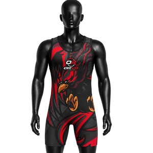 Débardeur de lutte unisexe respirant grande taille, coupe ajustée, imprimé par sublimation pour l'entraînement - Product Image 1