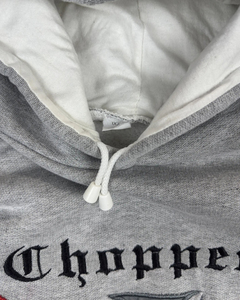 Sweat-shirt à capuche oversize Choppers en coton gris French Terry, style décontracté automne, manches régulières, poche avant, imprimé, pour homme - Product Image 5