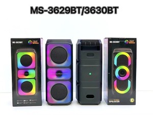 MS-3630BT Portable Boombox <b>Speaker</b> RGB LED <b>Wireless</b> Multimedia Audio System USB FM Karaoke for Home Party - Product Image 4