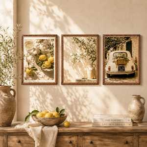 Vintage Bobbin Beaded Wood Picture <b>Frame</b> <b>Multiple</b> Sizes & Art Prints Options Tuscan Mediterranean Photo <b>Frame</b> for Gallery Wall - Product Image 1