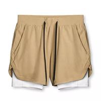 Shorts de sport pour hommes en nylon tissé OEM, écologiques, respirants, à séchage rapide, pour un style de vie actif, avec programme de personnalisation de marque