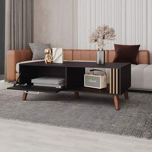 Barrville salotto tavolino nero/rovere chiaro elegante mobile pezzo - Product Image 5