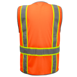 Chaleco de Seguridad Reflectante de Alta Visibilidad Unisex, con Detección de Agujas, Impresión por Transferencia de Calor, Malla Naranja Transpirable, Ropa de Trabajo Multifuncional - Product Image 2