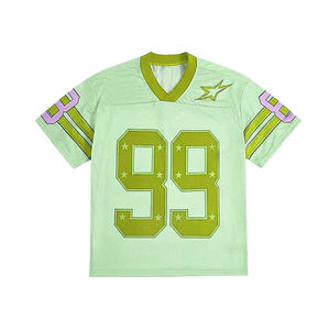 Maillot de football américain personnalisé le plus vendu, respirant, à manches courtes, avec impression par sublimation du logo de l'équipe, vêtements de football américain - Product Image 4