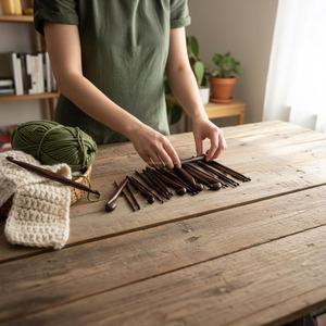 Ganchos de Crochet de Madera Ligeros, Diseño Ergonómico de Primera Calidad, Ideales para Manualidades con Hilo y Tejido - Product Image 2