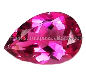 Piedra preciosa de turmalina rosa, pera redonda, trillón ovalado, forma mixta, corte facetado, tamaño calibrado, turmalina de piedras preciosas sueltas de alta calidad - Product Image 2