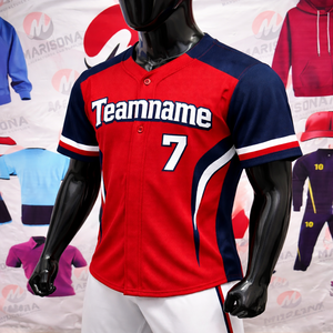 Uniforme d'équipe de baseball personnalisé à manches courtes pour les écoles et les ligues, séchage rapide, respirant, tissu 100% polyester sublimé, taille plus - Product Image 2