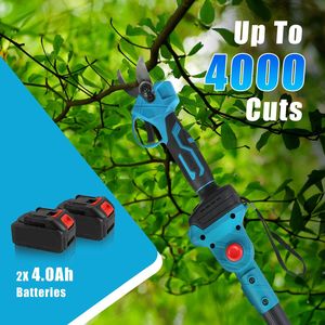 Forbice Elettrica per Potatura con Motore Brushless da 850W, 200 Minuti di Autonomia, Prolunga da 4.5-6.3 Piedi, Lama SK5 per Siepi e Alberi, Alimentazione a 2 Batterie - Product Image 4